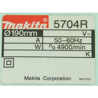 Makita Typenschild 5704r - 853170-2-mak