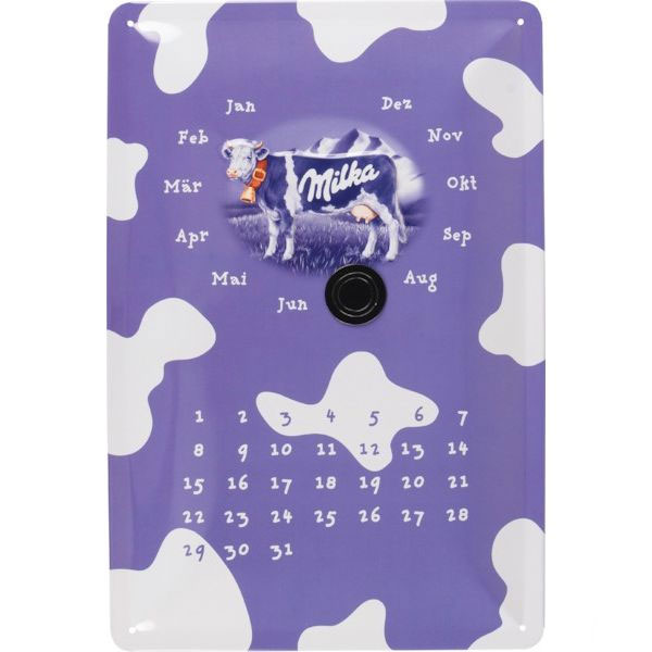 Schild Milka Kalender
