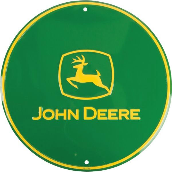 Schild John Deere rundes Logo